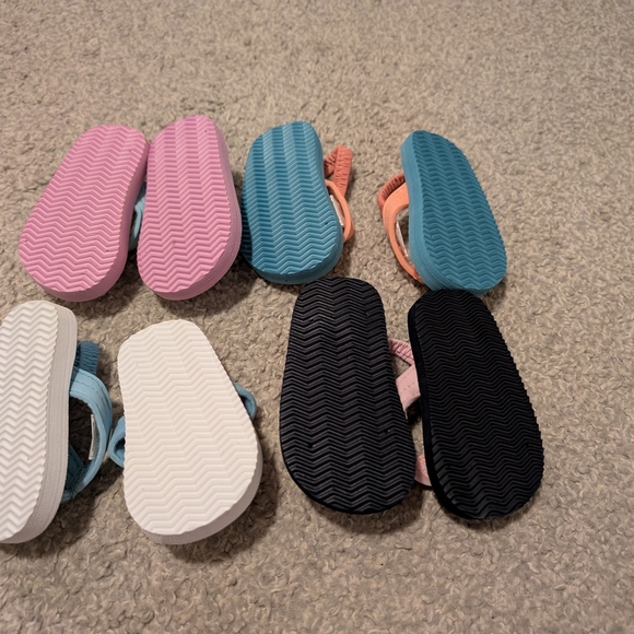 Carter's Kids Flip Flops - Pink, Orange, Blue - Picture 8 of 9